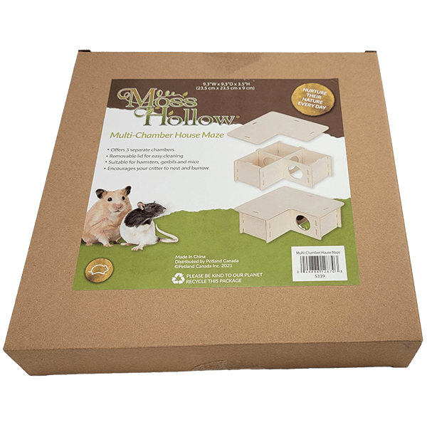 Moss Hollow Untreated Spruce Multi - Chambered House Maze for Small Critters