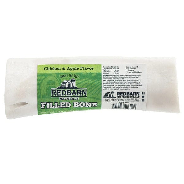 RedBarn All - Natural Chicken & Apple Filled Durable Beef Femur Bones for Dogs