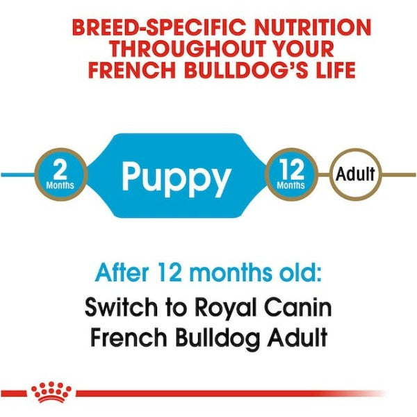 Royal Canin Premium Dry Dog Food Specially Formulated for French Bulldog Puppies, 3lb