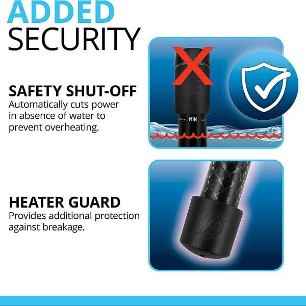 Fluval T Series Electronic Submersible Aquarium Heaters with Multiple Safety Features