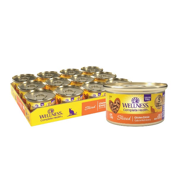 Wellness Complete Health Premium Sliced Chicken Entree in Gravy Canned Cat Food - 3 Ounce Can