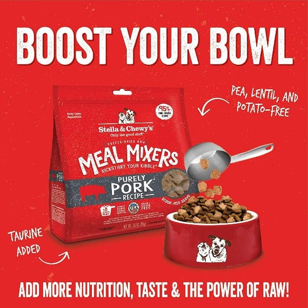 Stella & Chewy's Purely Pork Meal Toppers for Dogs - Nutritious Kibble Enhancer