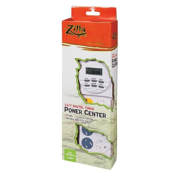 Zilla Reptile Terrarium 24/7 Power Centers with Built - in Timer Control