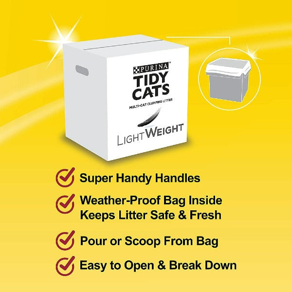 Tidy Cats 5.44kg Lightweight Multi - Cat Clumping Litter with 24/7 Odor Control
