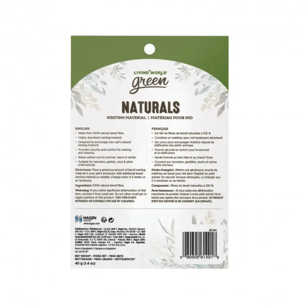 Living World Green Naturals Soft & Sustainable Kenaf Fibre Nesting Material