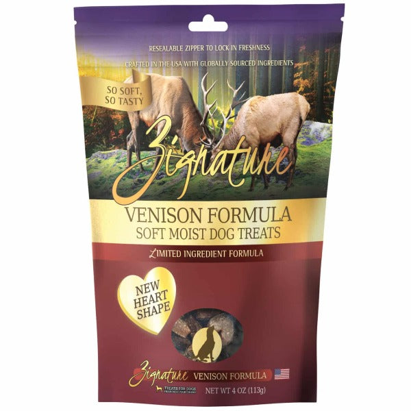 Zignature High - Quality Soft and Moist Venison - Based Formula Dog Treats for Canine Companions