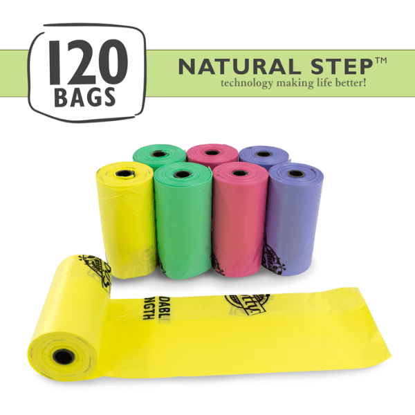 Spotty Multicolor Disposable Pet Waste Bags - 120 Pack for Easy Pet Waste Handling