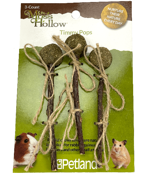 Moss Hollow Pet Timmy Pops Hay Treats for Small Animals