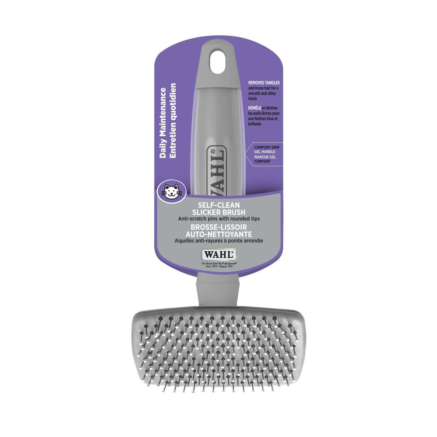 Wahl Self - Cleaning Slicker Brush Ideal for Daily Cat Grooming