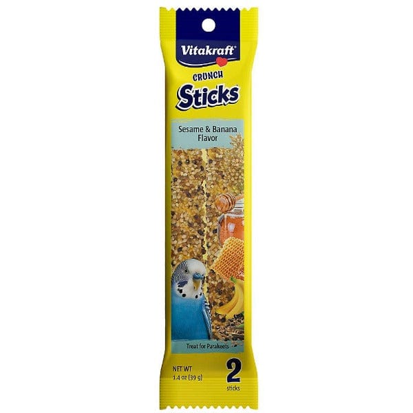 Vitakraft Extra Crunchy Sesame & Banana Treat Sticks for Parakeets