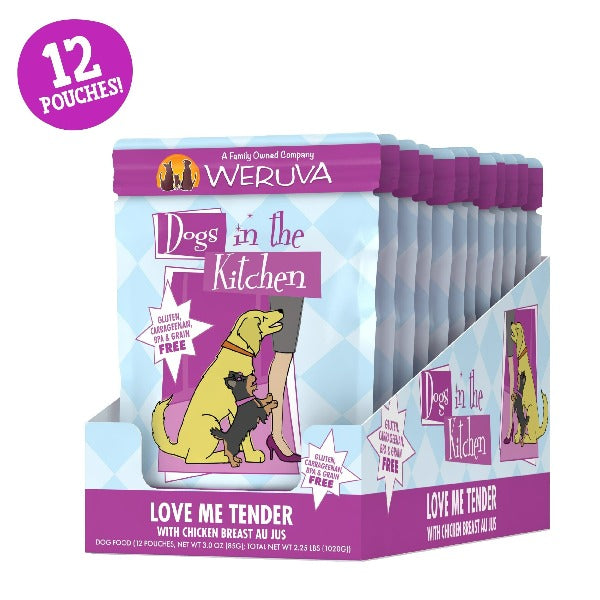 Delicious Love Me Tender Pouch Dog Food for Dogs Who Love the Kitchen