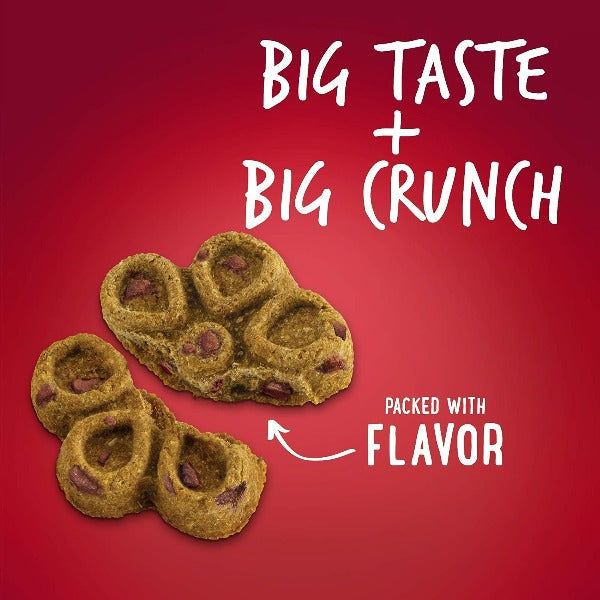 Fruitables Biggies Dog Treats with Crispy Bacon and Apple Flavors
