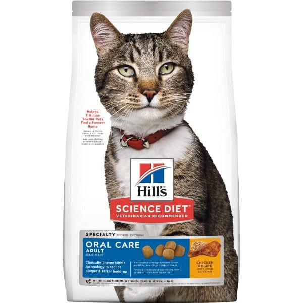 Hill's Science Diet Adult Dry Cat Food with Chicken Recipe for Oral Care