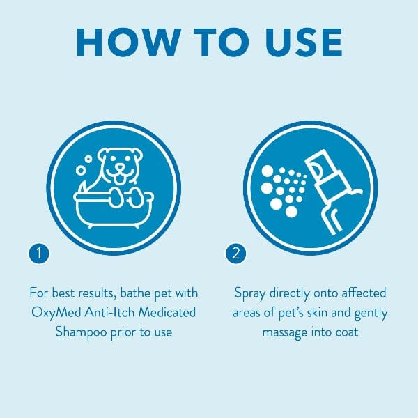 Tropiclean OxyMed Anti-Itch Medicated and Soothing Pet Spray for Immediate Relief