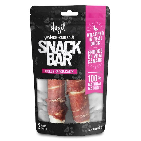 Dogit All - Natural Duck - Wrapped Snack Bar Twists Dog Treats