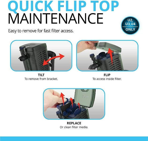 Fluval U Series Underwater Filters for Fresh, Marine & Reptile Environments