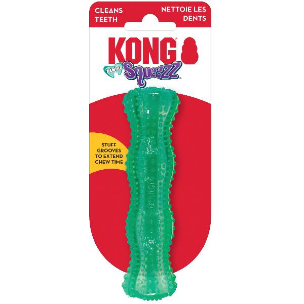 KONG Squeezz Dental Stick - Ideal Dog Toy for Light to Moderate Chewers