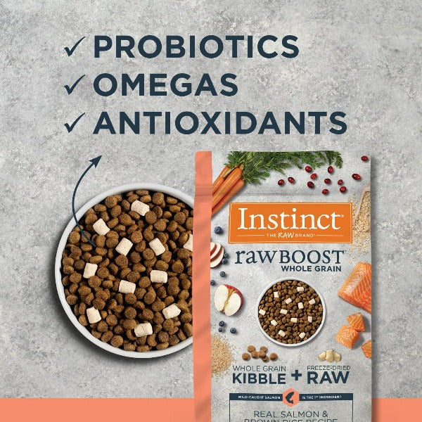 Instinct Raw Boost High - Quality Whole Grain Dry Dog Food with Real Salmon and Brown Rice, 4.5 - pound Bag