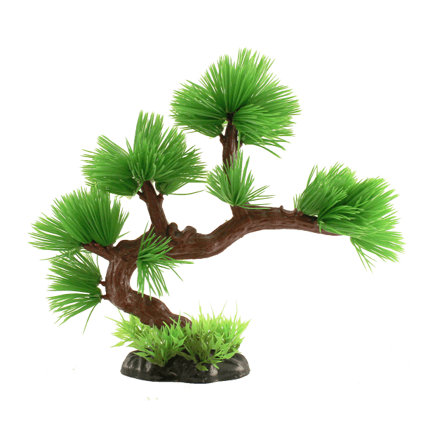 Green Pine Style Plastic Bonsai Tree for Aquariums by Fish Gear
