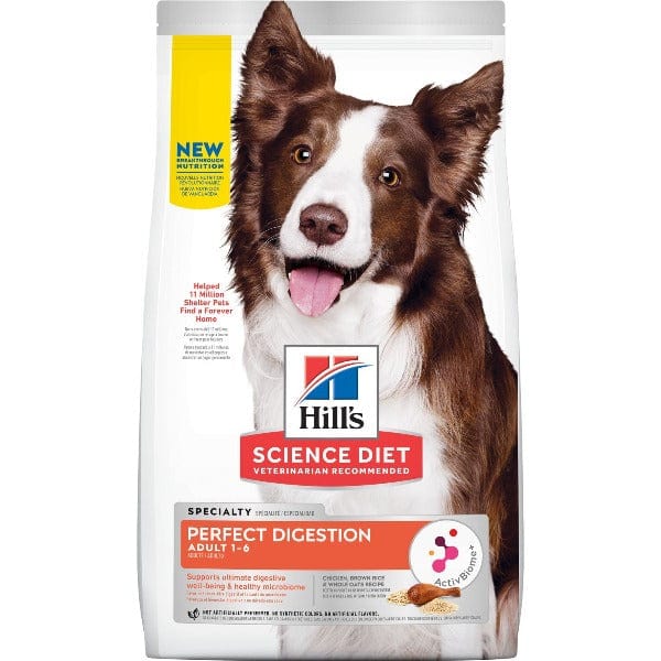 Hill's Science Diet Dry Dog Food for Adult Canines - Chicken Recipe for Perfect Digestion, 22lb Package