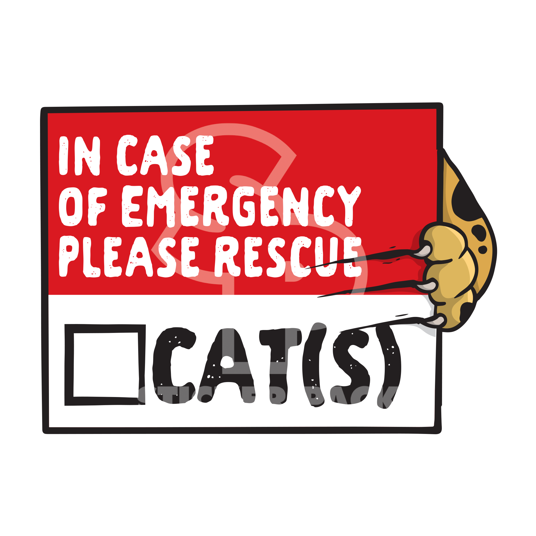 Emergency Cat Rescue Matte Finish Large Sticker Pack for Multiple Surfaces