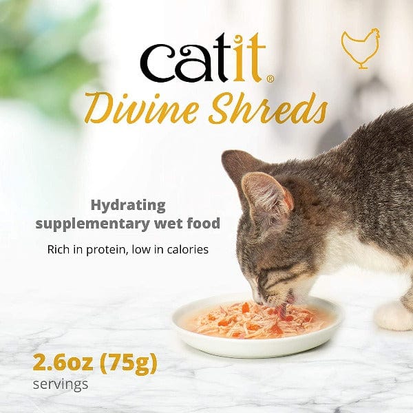 Catit Premium Divine Shreds Cat Food Topper Featuring Chicken, Tuna & Carrot