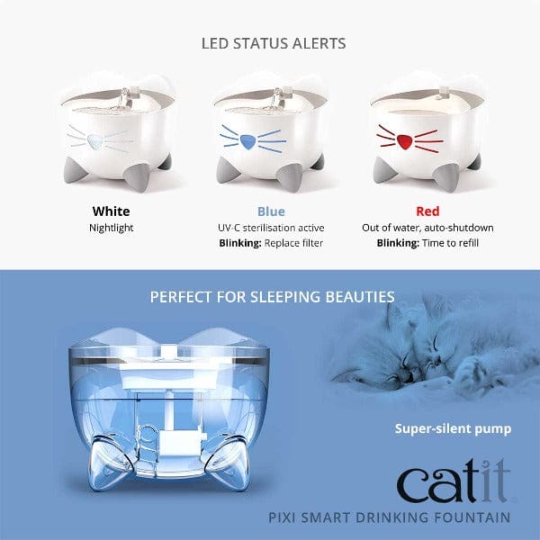 Catit PIXI High - tech Smart Water Fountain for Cats with UV - C Sterilization
