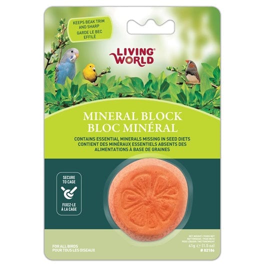 Living World Bird Mineral Block in Orange Shape - A Nutritious Supplement for Avian Pets