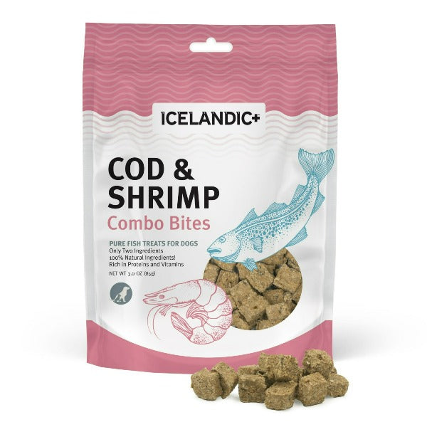 Icelandic Cod and Shrimp Combination Bites - Premium Fish Dog Treats (Special Order Required)