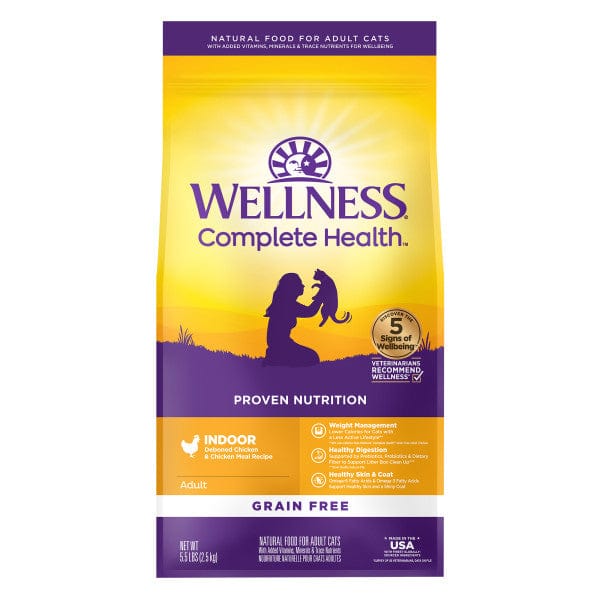 Wellness Complete Health Grain-Free Indoor Dry Cat Food with Deboned Chicken