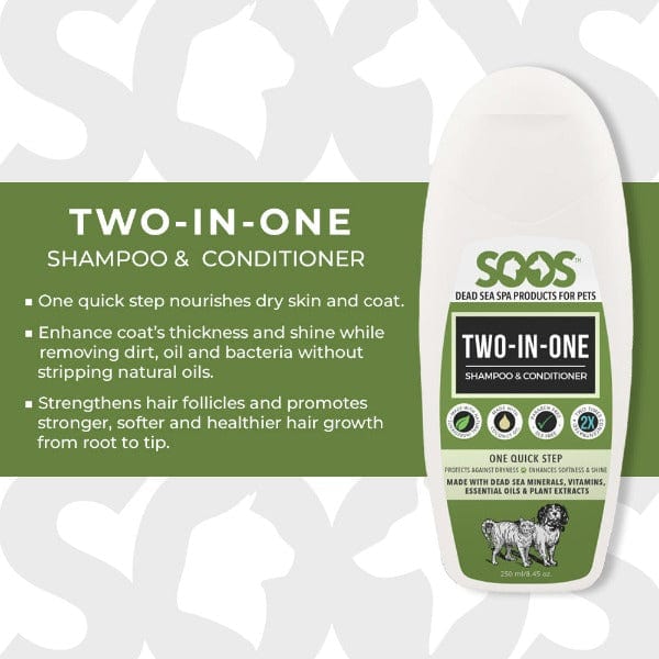 Soos Pets All - in - One Natural Pet Shampoo & Conditioner for All Hair Types