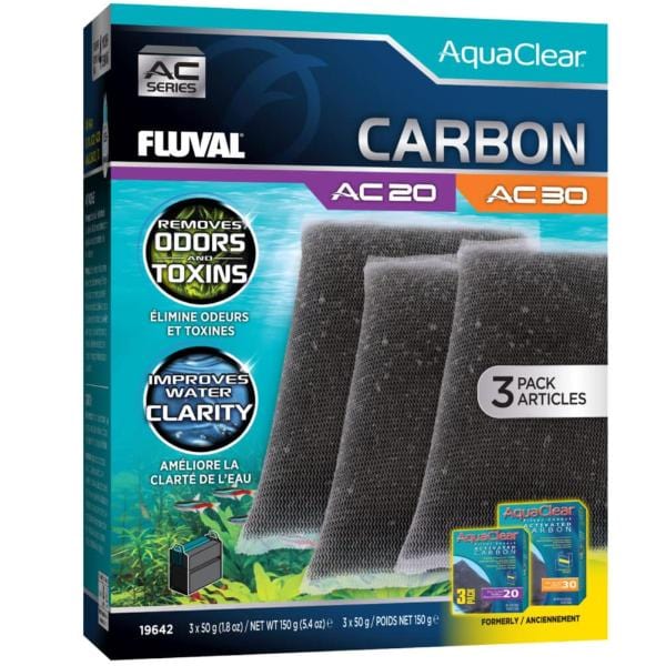 Fluval Activated Carbon Power Filter Insert for AC Series in Fresh and Saltwater Aquariums