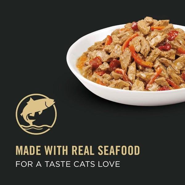 Purina Pro Plan Adult Wet Cat Food - 85g Seafood Stew Entrée in Premium Sauce