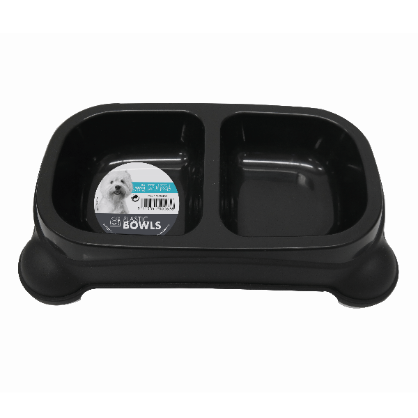 M-PETS High - Quality Plastic Double - Function Pet Feeding and Watering Bowl