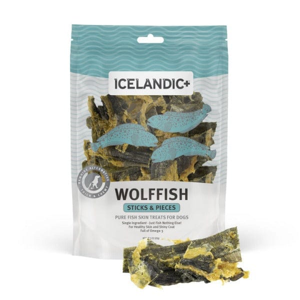 Premium Icelandic Wolffish Skin Sticks and Pieces - Ideal Dog Treats (Special Order Required)