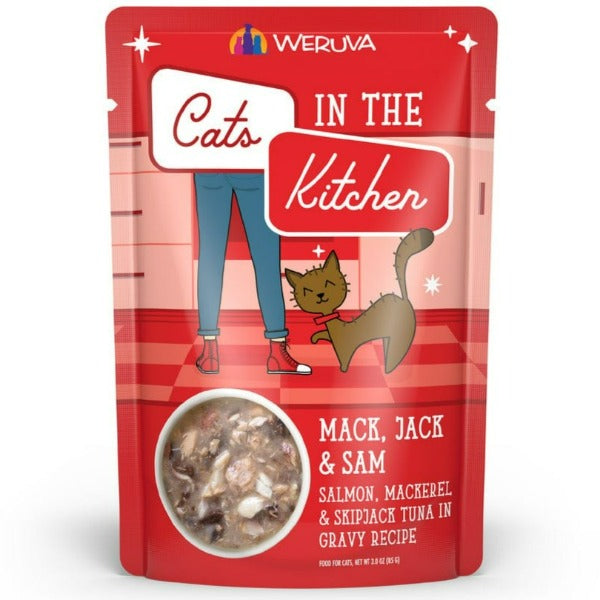 Cats in the Kitchen: Mack, Jack & Sam Pouch - Premium Wild - Caught Cat Food