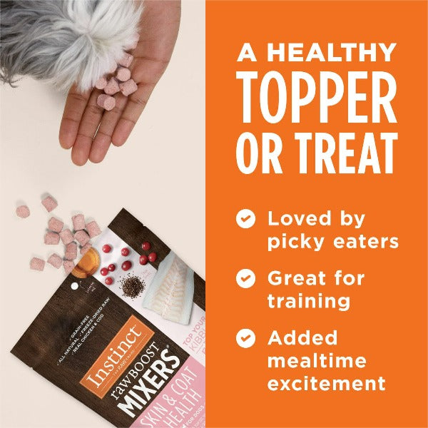 Instinct Raw Boost Mixers Dog Food Topper for Optimal Skin and Coat Health