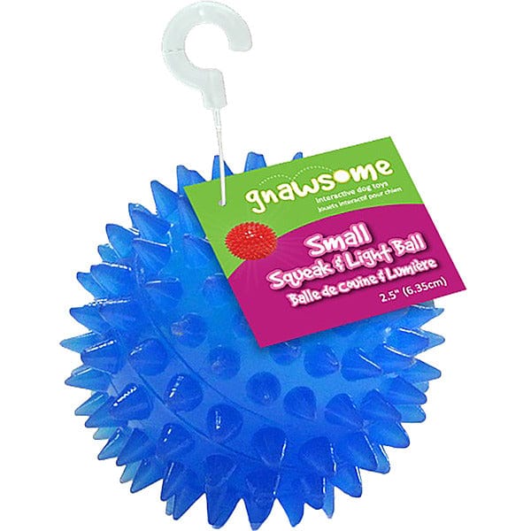 Gnawsome Small Interactive Squeaking and Flashing Light Ball for Canine Play