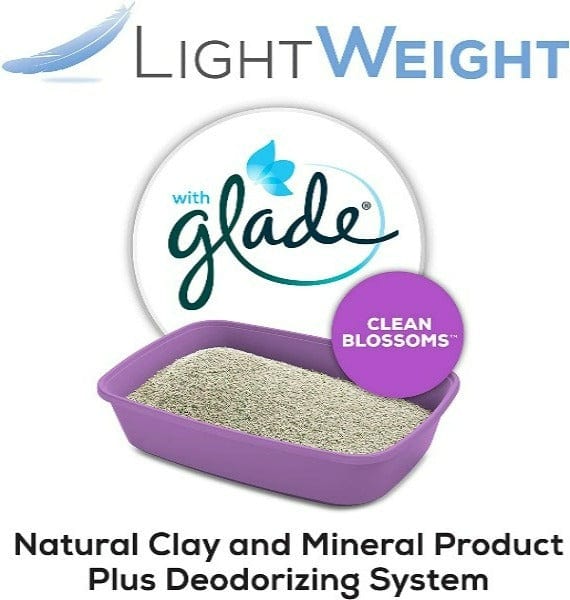Tidy Cats Lightweight Cat Litter with Glade's Clean Blossoms Scent, 2.72kg