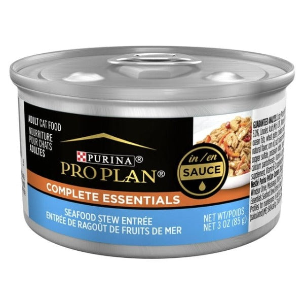 Purina Pro Plan Adult Wet Cat Food - 85g Seafood Stew Entrée in Premium Sauce