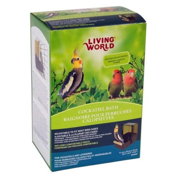 Living World Cockatiel Bird Bath - A Spacious and Durable Bathing Solution for Birds