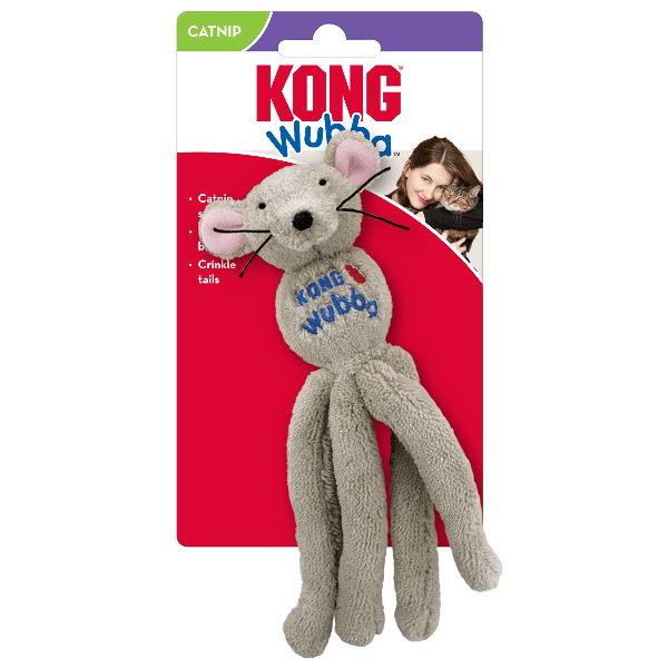 KONG Wubba Cat Toy with Adorable Mouse Design