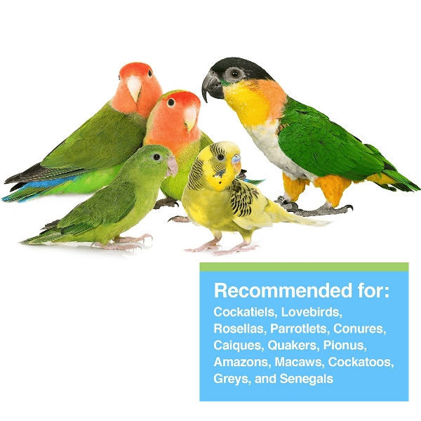 Tropican Premium Lifetime Formula 4mm Granulated Parrot Food for Fledged Juvenile to Adult Parrots