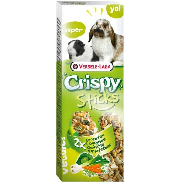 Versele-Laga Vegetable Flavored Crispy Baked Snack Sticks for Pet Rabbits and Guinea Pigs