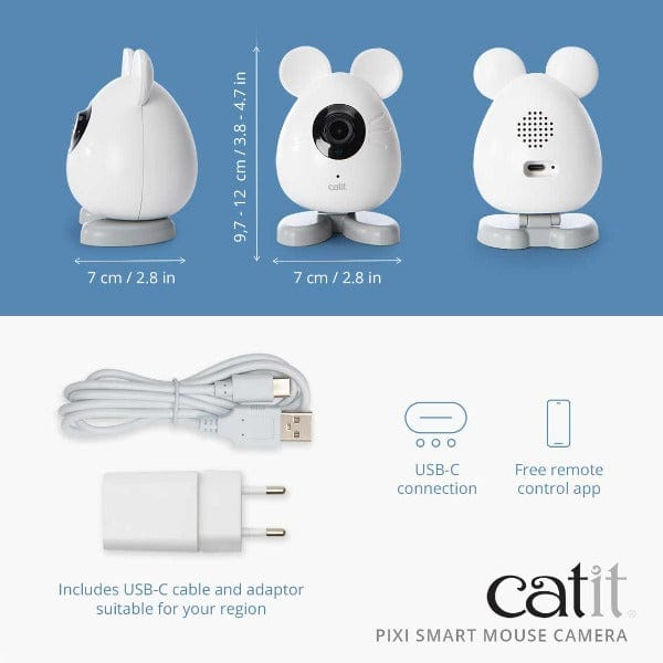 Catit PIXI High - Tech Smart Mouse Camera for Remote Cat Monitoring