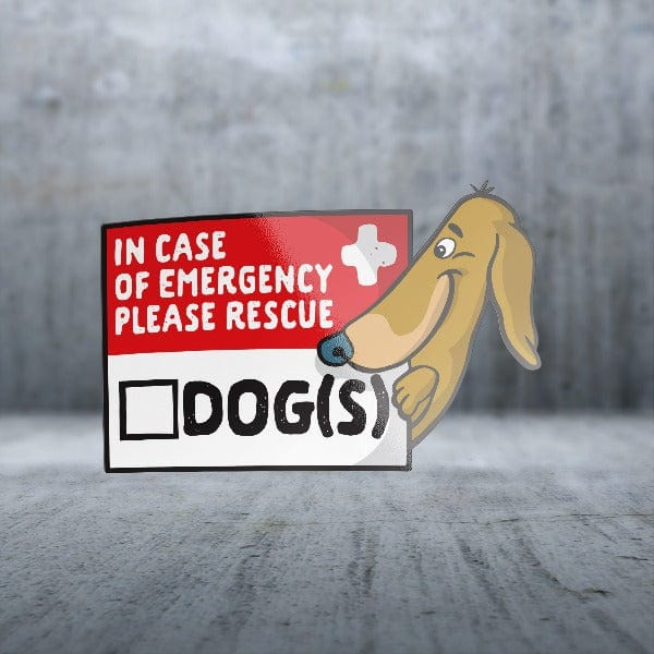 Emergency Dog Rescue Sticker Pack - High - Quality Large and Small Stickers for Multiple Surfaces