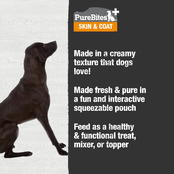 PureBites+ Squeezable Dog Treats for Skin & Coat Health