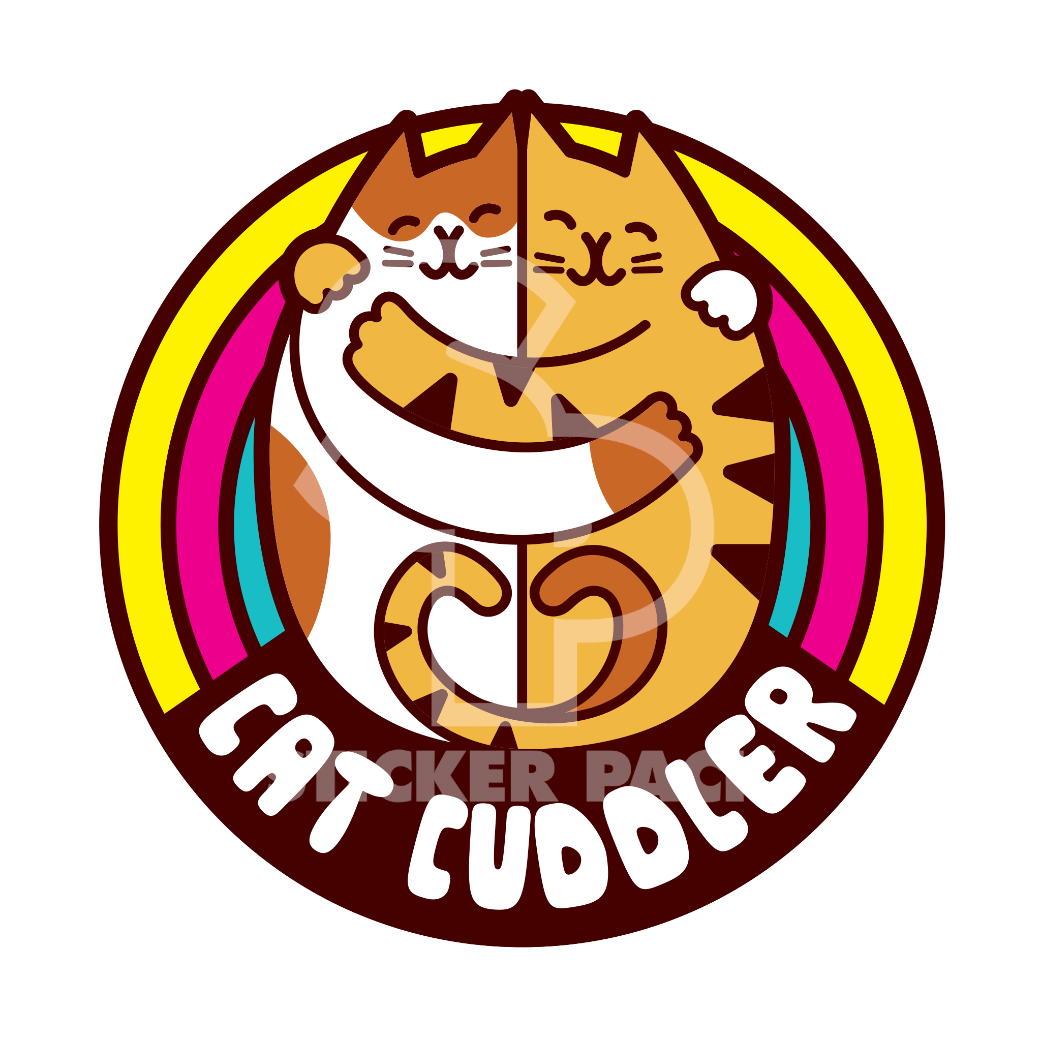 Large Cat Cuddler Sticker Pack - Ideal Decorative Pet Stickers