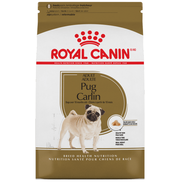 Royal Canin High - Quality Dry Dog Food Specially Formulated for Adult Pugs, 10 - Pound Package
