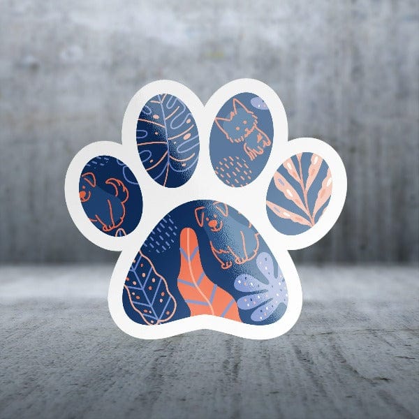 Large Dog Paw Sticker Pack for Pets and Plants - Ideal Decorative Stickers